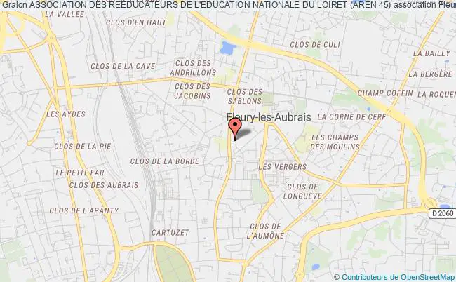 plan association Association Des Reeducateurs De L'education Nationale Du Loiret (aren 45) Fleury-les-Aubrais