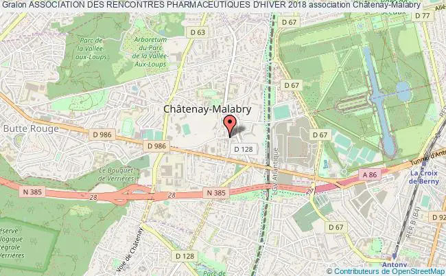 plan association Association Des Rencontres Pharmaceutiques D'hiver 2018 Châtenay-Malabry