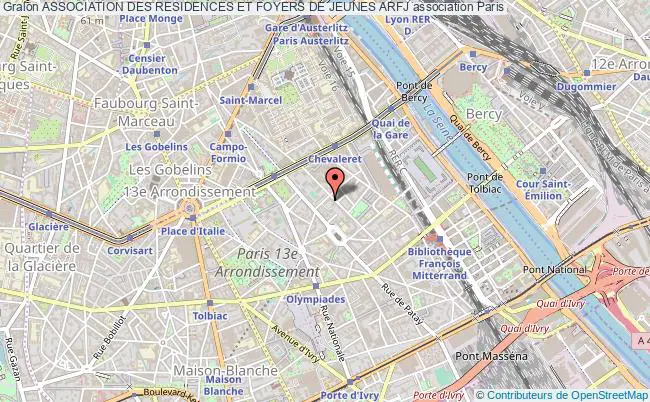 plan association Association Des Residences Et Foyers De Jeunes Arfj Paris