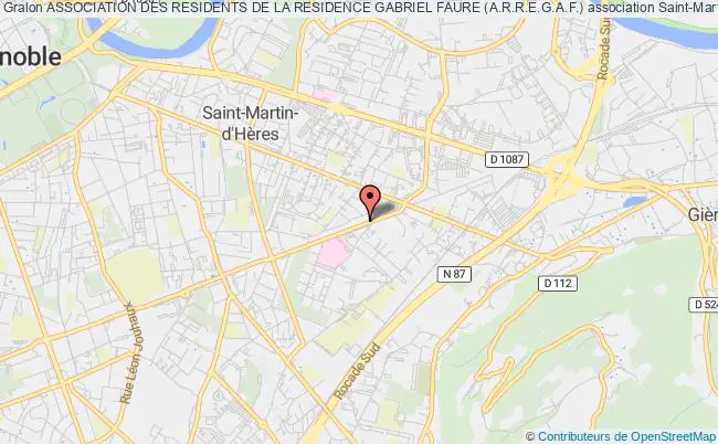 plan association Association Des Residents De La Residence Gabriel Faure (a.r.r.e.g.a.f.) Saint-Martin-d'Hères