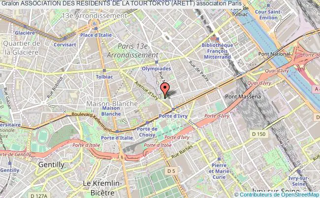 plan association Association Des Residents De La Tour Tokyo (arett) Paris