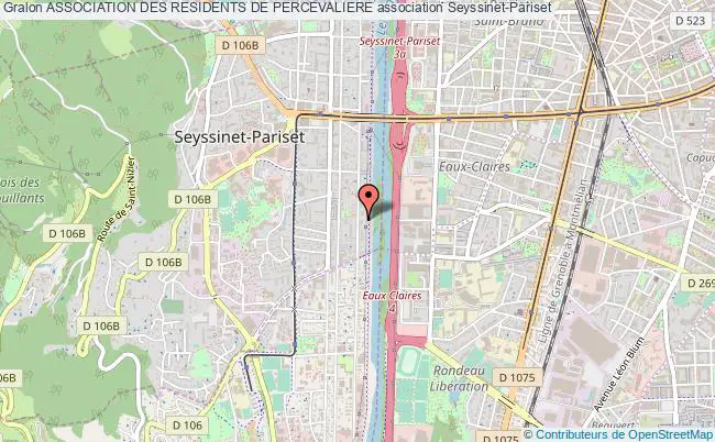 plan association Association Des Residents De Percevaliere Seyssinet-Pariset