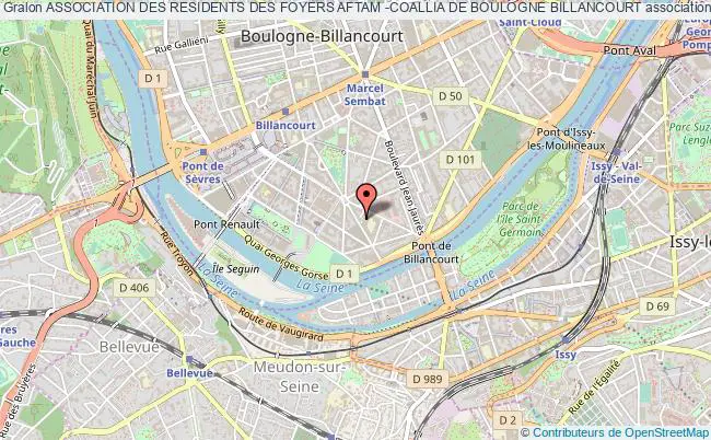 plan association Association Des Residents Des Foyers Aftam -coallia De Boulogne Billancourt Boulogne-Billancourt