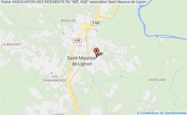 plan association Association Des RÉsidents Du "bel Âge" Saint-Maurice-de-Lignon
