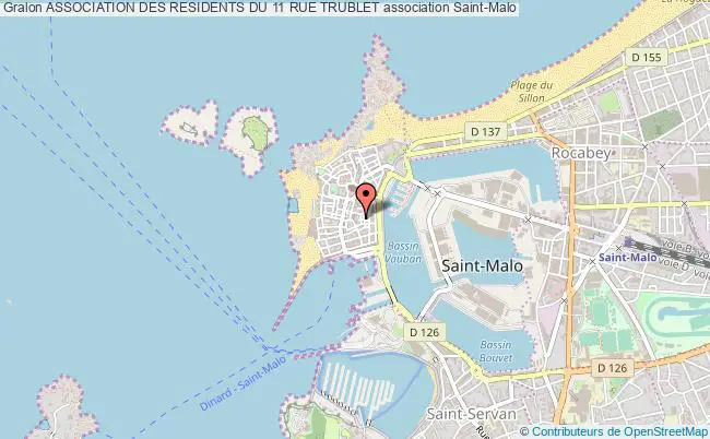 plan association Association Des Residents Du 11 Rue Trublet Saint-Malo