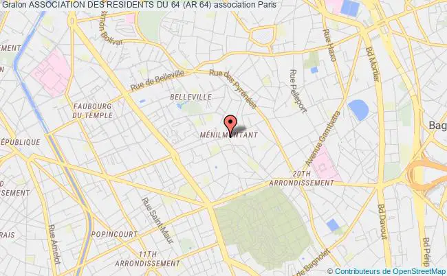 plan association Association Des Residents Du 64 (ar 64) Paris