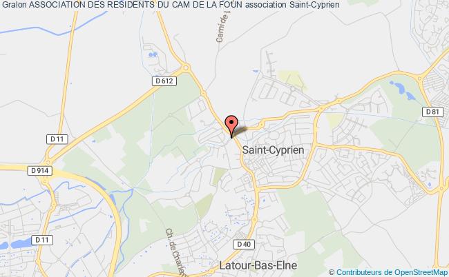 plan association Association Des Residents Du Cam De La Foun Saint-Cyprien