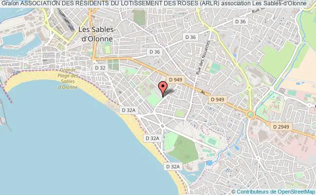 plan association Association Des RÉsidents Du Lotissement Des Roses (arlr) Les   Sables-d'Olonne