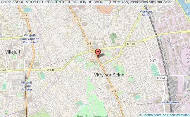 plan association Association Des Residents Du Moulin De Saquet (l'armosa) Vitry-sur-Seine