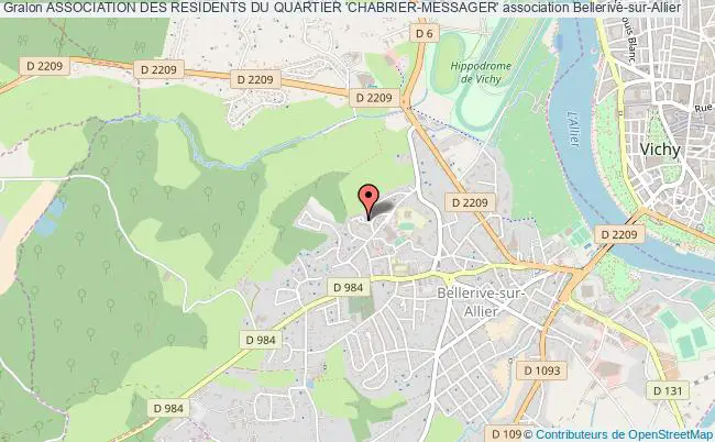plan association Association Des Residents Du Quartier 'chabrier-messager' Bellerive-sur-Allier