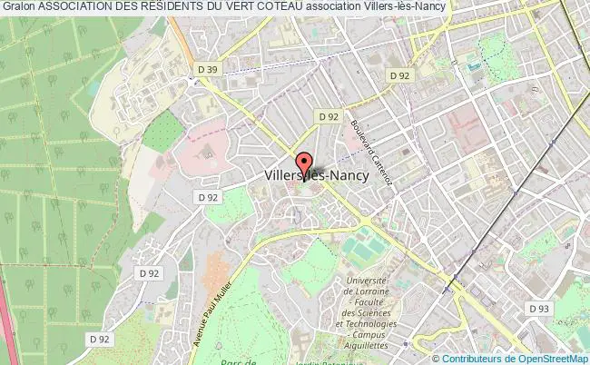plan association Association Des RÉsidents Du Vert Coteau Villers-lès-Nancy