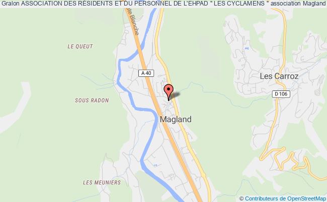 plan association Association Des RÉsidents Et Du Personnel De L'ehpad " Les Cyclamens " Magland
