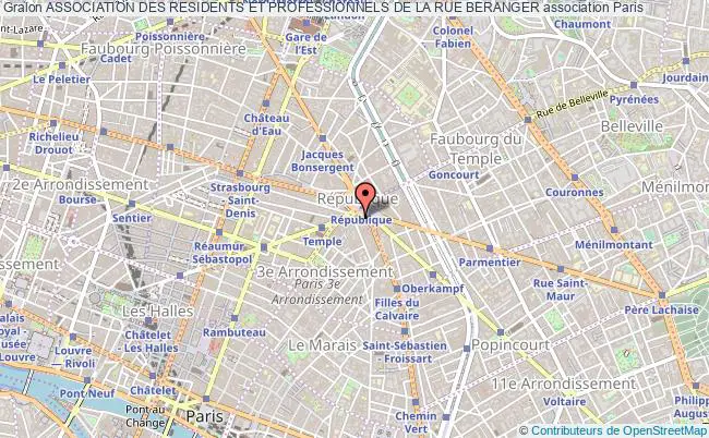 plan association Association Des Residents Et Professionnels De La Rue Beranger Paris