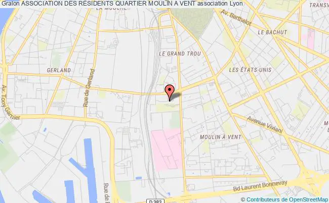 plan association Association Des RÉsidents Quartier Moulin A Vent Lyon