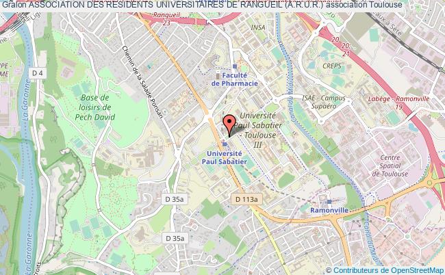 plan association Association Des Residents Universitaires De Rangueil (a.r.u.r.) Toulouse