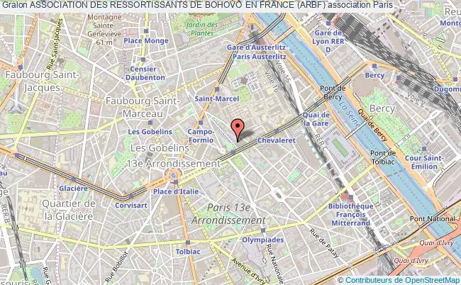 plan association Association Des Ressortissants De Bohovo En France (arbf) Paris