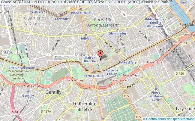 plan association Association Des Ressortissants De Diahabya En Europe (arde) Paris