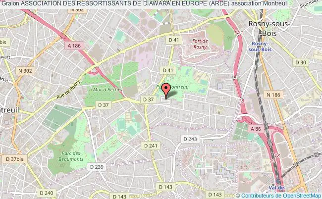 plan association Association Des Ressortissants De Diawara En Europe (arde) Montreuil