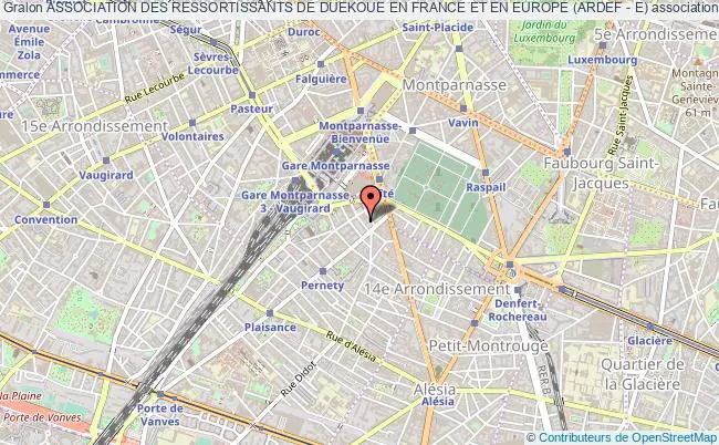 plan association Association Des Ressortissants De Duekoue En France Et En Europe (ardef - E) Paris