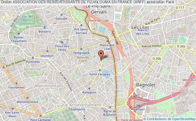 plan association Association Des Ressortissants De Fizanlouma En France (arff) Paris 20e
