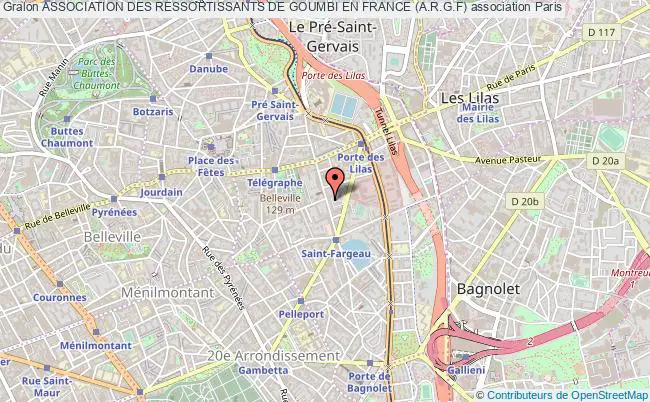 plan association Association Des Ressortissants De Goumbi En France (a.r.g.f) Paris