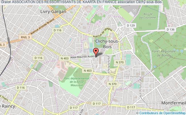 plan association Association Des Ressortissants De Kaarta En France Clichy-sous-Bois