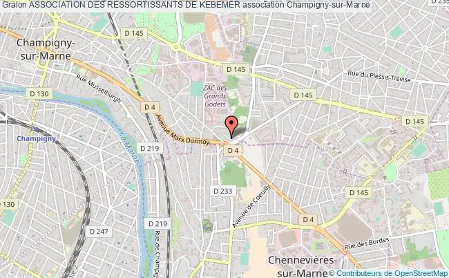 plan association Association Des Ressortissants De Kebemer Champigny-sur-Marne