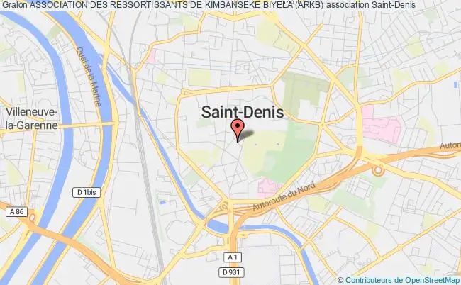 plan association Association Des Ressortissants De Kimbanseke Biyela (arkb) Saint-Denis