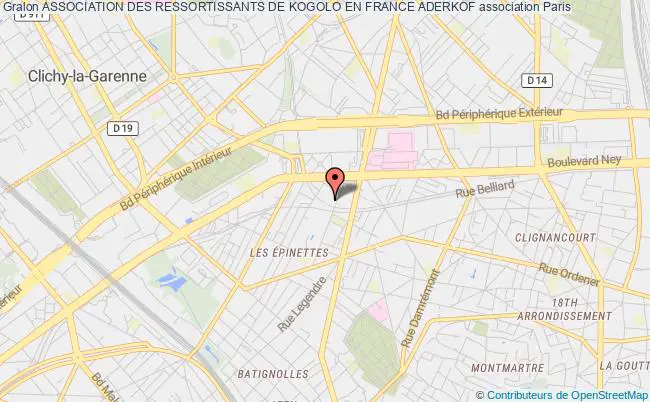 plan association Association Des Ressortissants De Kogolo En France Aderkof Paris