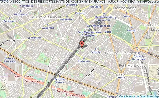 plan association Association Des Ressortissants De Kounghny En France - A.r.k.f (kounghany Kaffo) Paris