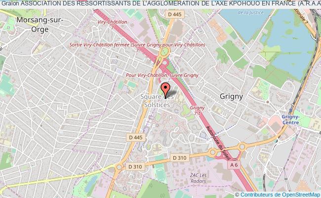 plan association Association Des Ressortissants De L'agglomeration De L'axe Kpohouo En France (a.r.a.a.k.) Grigny