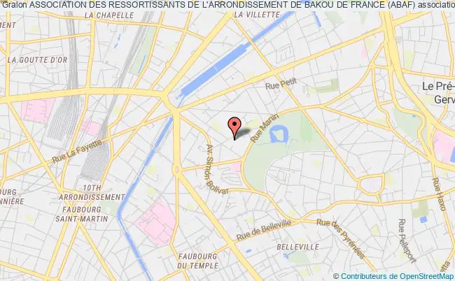 plan association Association Des Ressortissants De L'arrondissement De Bakou De France (abaf) Paris