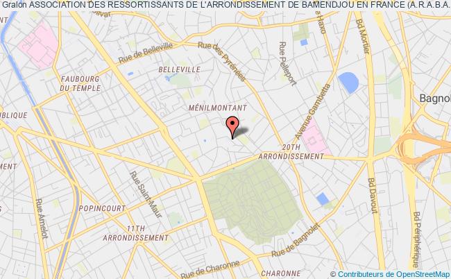 plan association Association Des Ressortissants De L'arrondissement De Bamendjou En France (a.r.a.b.a.f.) Paris