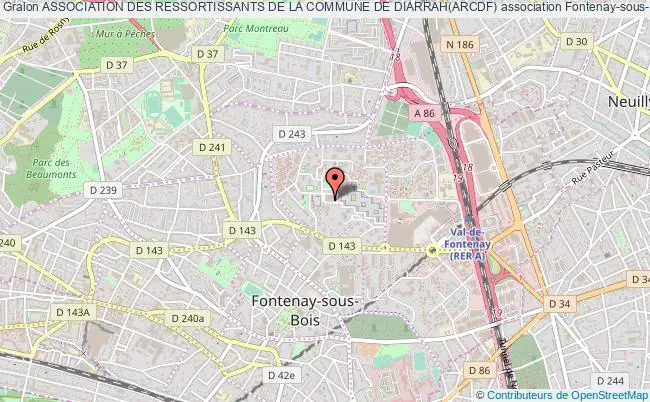 plan association Association Des Ressortissants De La Commune De Diarrah(arcdf) Fontenay-sous-Bois