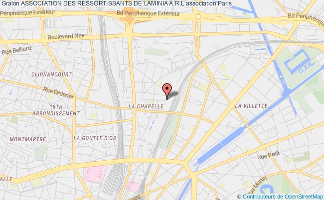 plan association Association Des Ressortissants De Laminia A.r.l Paris