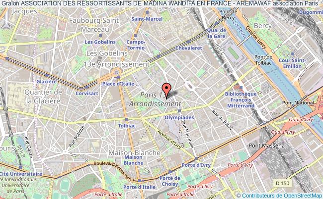 plan association Association Des Ressortissants De Madina Wandifa En France - Aremawaf Paris