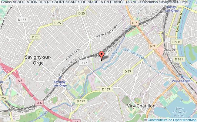 plan association Association Des Ressortissants De Niarela En France (arnf) Savigny-sur-Orge