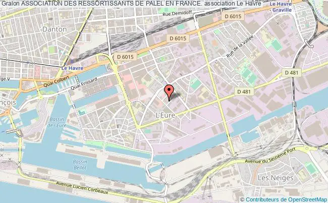 plan association Association Des Ressortissants De Palel En France. Le Havre