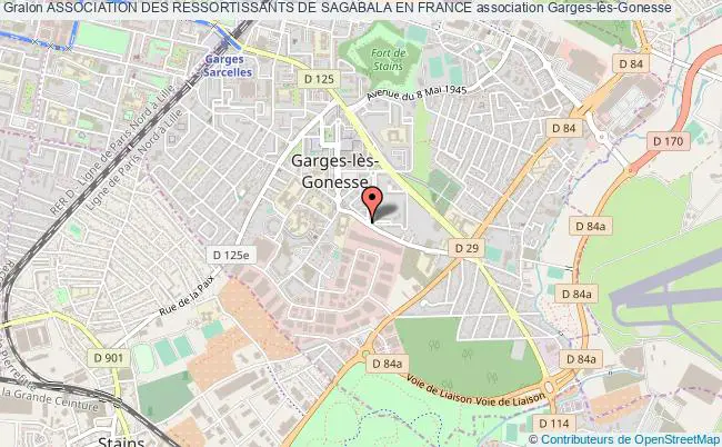 plan association Association Des Ressortissants De Sagabala En France Garges-lès-Gonesse