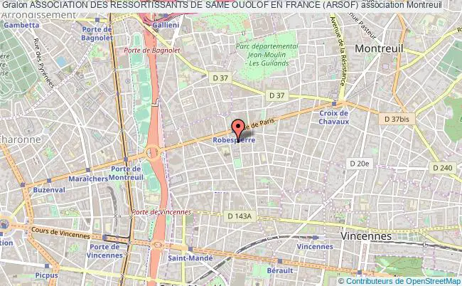 plan association Association Des Ressortissants De Same Ouolof En France (arsof) Montreuil