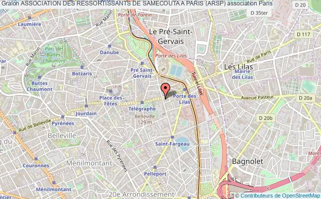 plan association Association Des Ressortissants De Samecouta A Paris (arsp) Paris
