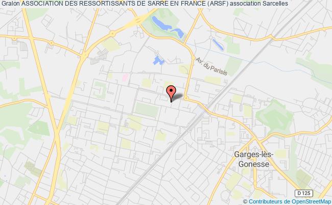 plan association Association Des Ressortissants De Sarre En France (arsf) Sarcelles
