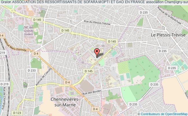 plan association Association Des Ressortissants De Sofara Mopti Et Gao En France Champigny-sur-Marne
