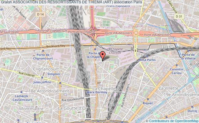plan association Association Des Ressortissants De Thiema (art) Paris