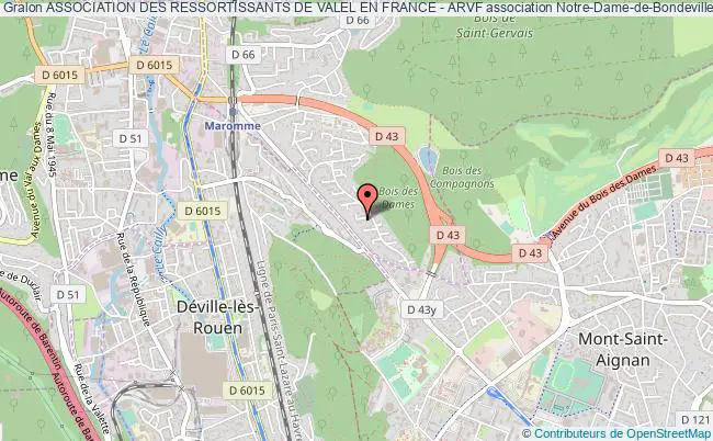 plan association Association Des Ressortissants De Valel En France - Arvf Notre-Dame-de-Bondeville
