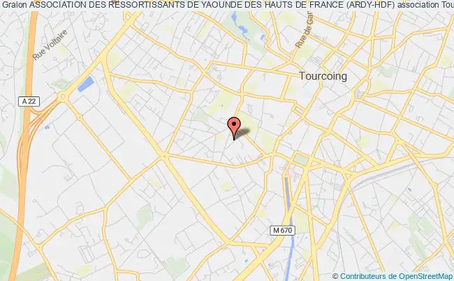 plan association Association Des Ressortissants De Yaounde Des Hauts De France (ardy-hdf) Tourcoing
