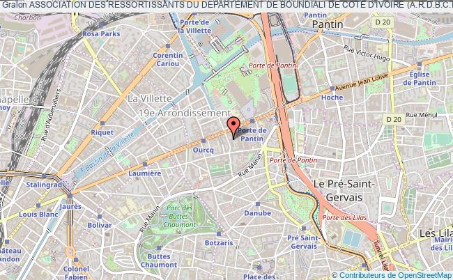 plan association Association Des Ressortissants Du Departement De Boundiali De Cote D'ivoire (a.r.d.b.c.i.) Paris