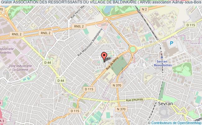plan association Association Des Ressortissants Du Village De Baldinkare ( Arvb) Aulnay-sous-Bois