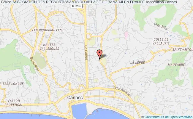 plan association Association Des Ressortissants Du Village De Banadji En France Cannes