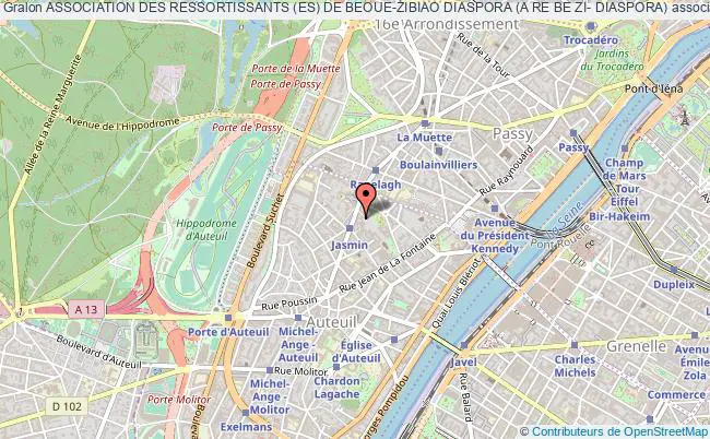plan association Association Des Ressortissants (es) De Beoue-zibiao Diaspora (a Re Be Zi- Diaspora) Paris